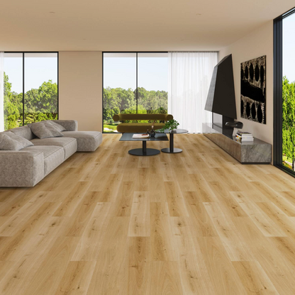 LVT Unika planke klik kork - Lys natur 185