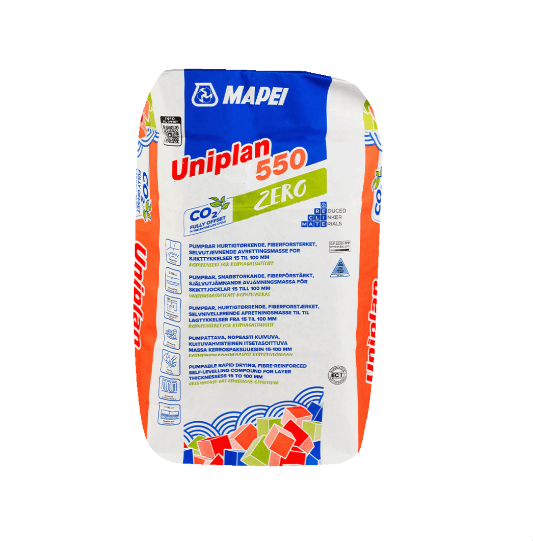 UNIPLAN 550 ZERO FIBERFORSTÆRKET FLYDESPARTEL